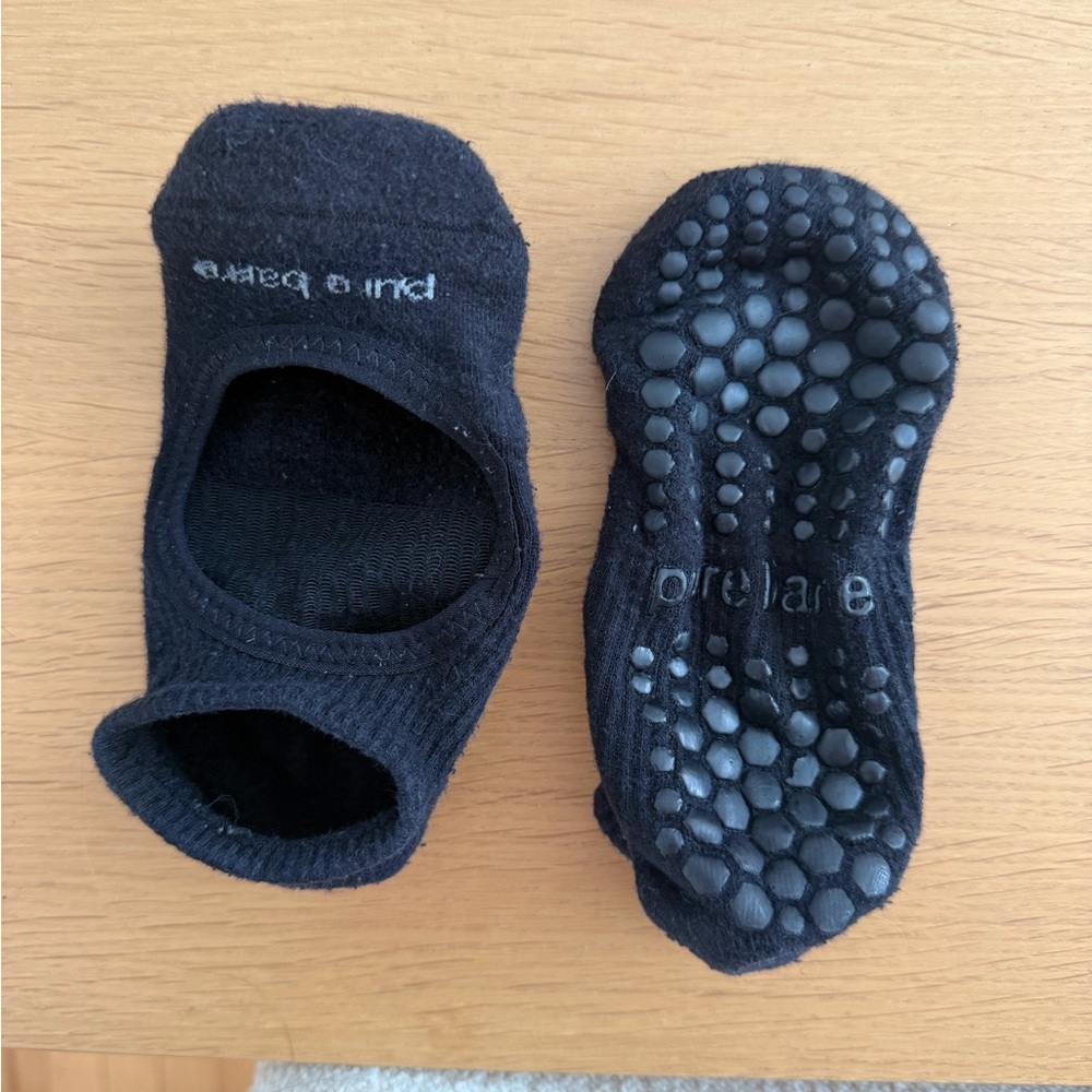 Pure Barre Mary Jane Black Grip Socks